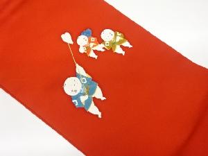 塩瀬金彩手描き童子模様名古屋帯